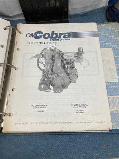 OMC COBRA 984116R, 984417-984418, 984420-984423, 985405-985410 PARTS CATALOGS