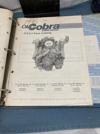 OMC COBRA 984116R, 984417-984418, 984420-984423, 985405-985410 PARTS CATALOGS
