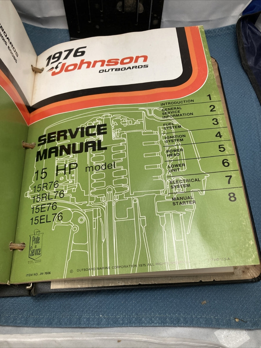 JOHNSON OUTBOARDS JM-7601 - JM-7606 SERVICE MANUALS