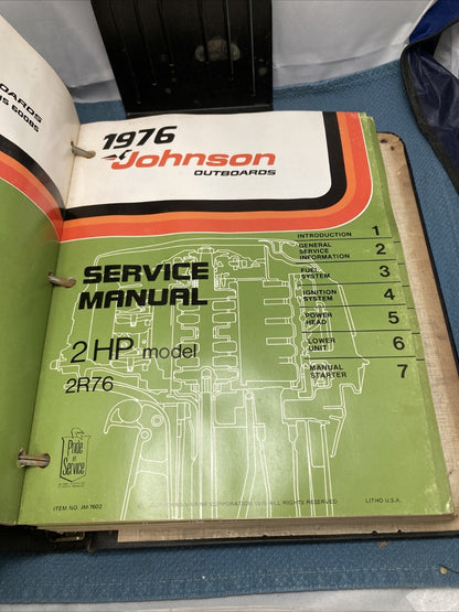 JOHNSON OUTBOARDS JM-7601 - JM-7606 SERVICE MANUALS