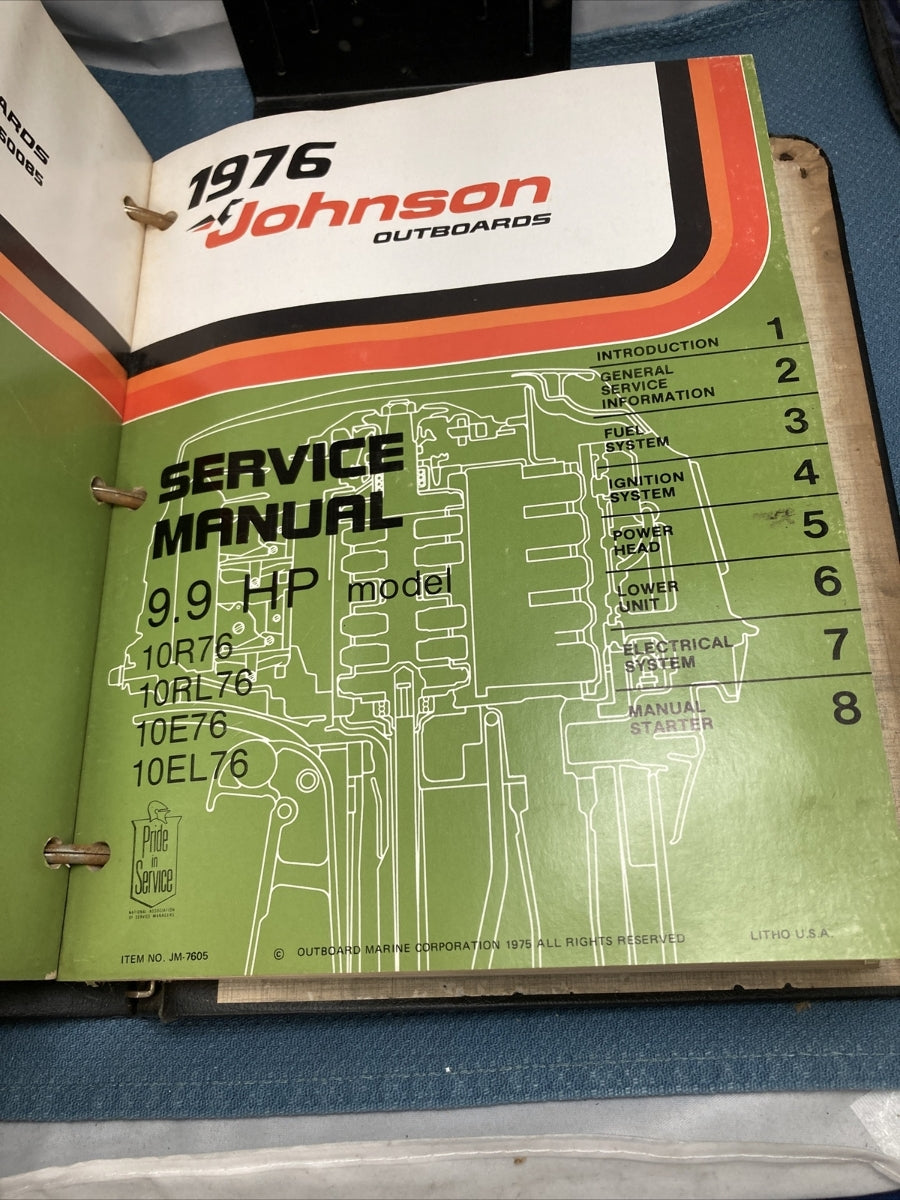 JOHNSON OUTBOARDS JM-7601 - JM-7606 SERVICE MANUALS