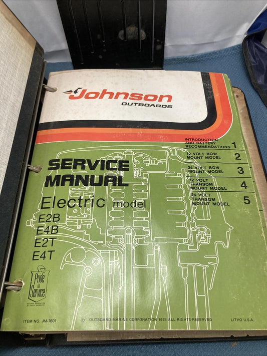 JOHNSON OUTBOARDS JM-7601 - JM-7606 SERVICE MANUALS