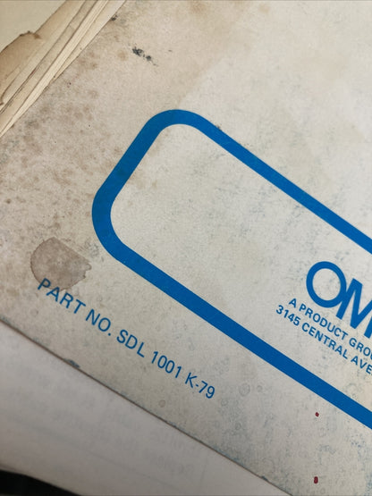 OMC COBRA SDL-1091, SDL-1001, 982249-982252 STERN DRIVES PARTS CATALOGS/MANUALS