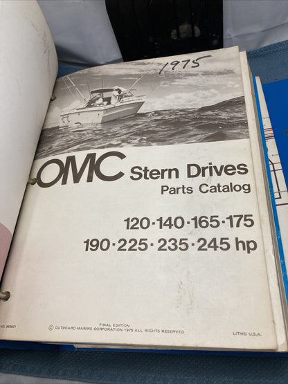 OMC COBRA 980662, 980921, 981025, 981295, 981313 PARTS CATALOGS/MANUALS