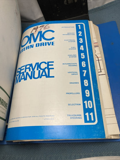 OMC COBRA 980662, 980921, 981025, 981295, 981313 PARTS CATALOGS/MANUALS