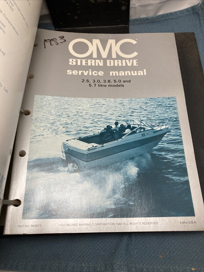 OMC 983052, 983309, 983413, 983414, 983415, 983433, 983673 CATALOGS/MANUALS