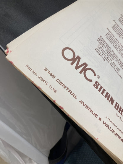 OMC 983052, 983309, 983413, 983414, 983415, 983433, 983673 CATALOGS/MANUALS