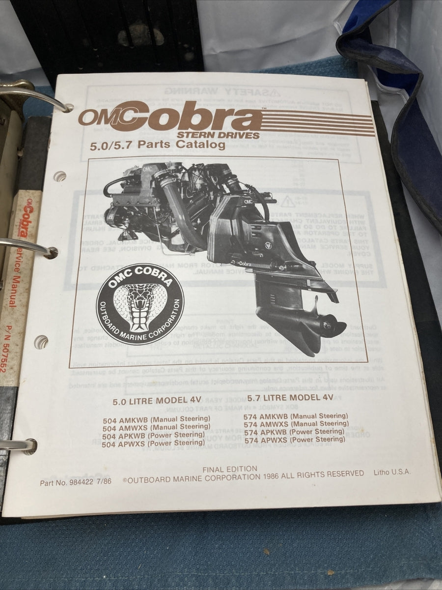 OMC 984416-984423, 984469, 985405-985410, 507605, 507552 CATALOGS/MANUALS