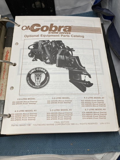 OMC 984416-984423, 984469, 985405-985410, 507605, 507552 CATALOGS/MANUALS
