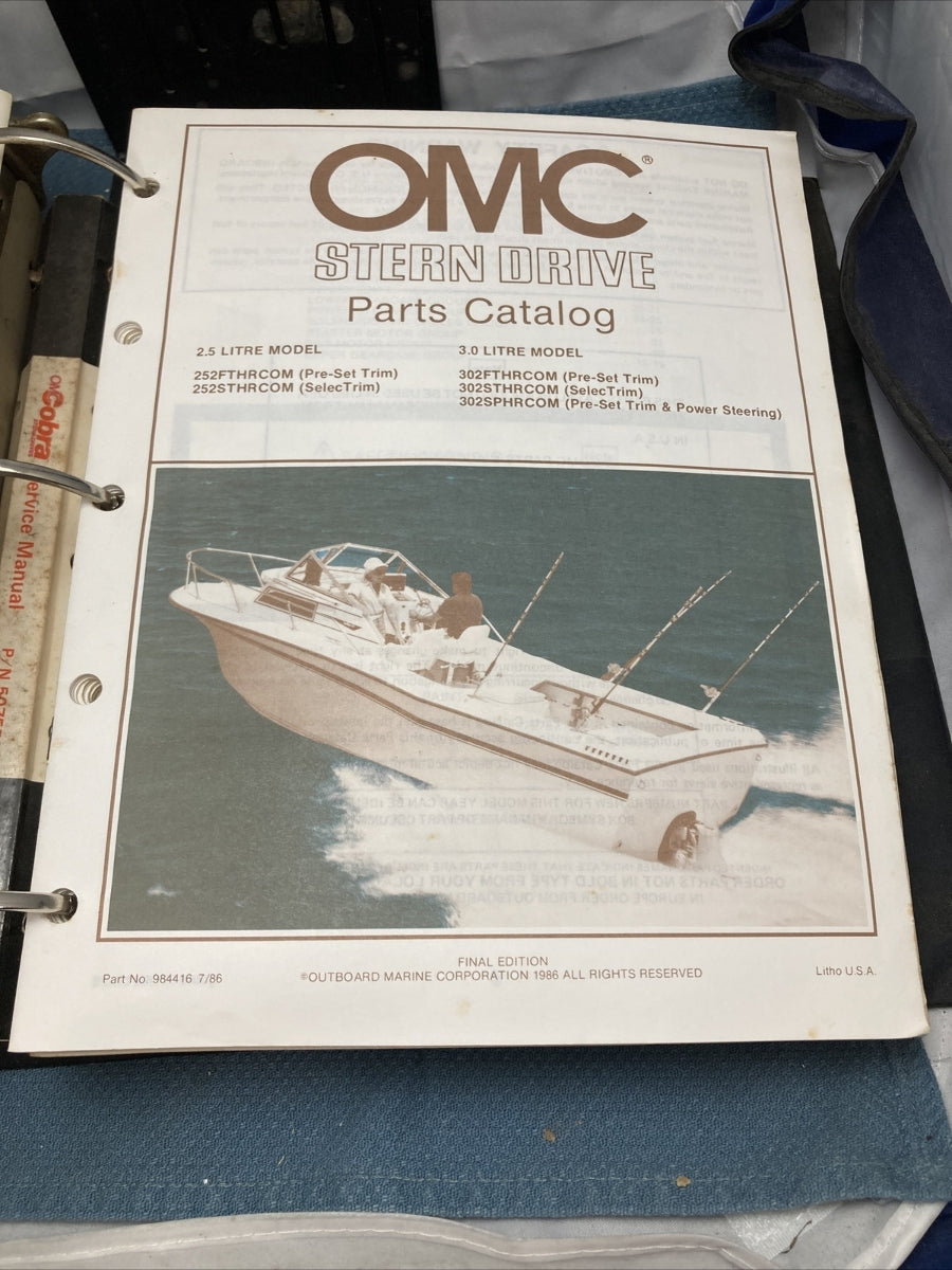 OMC 984416-984423, 984469, 985405-985410, 507605, 507552 CATALOGS/MANUALS