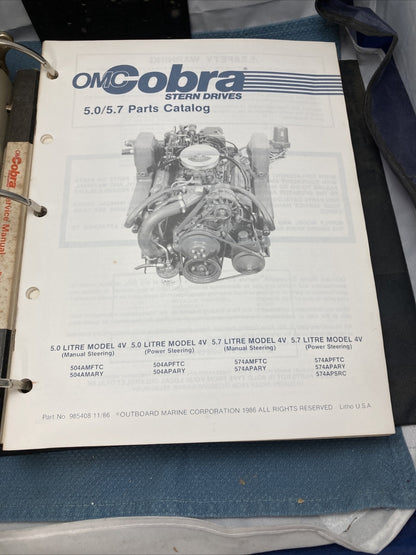 OMC 984416-984423, 984469, 985405-985410, 507605, 507552 CATALOGS/MANUALS
