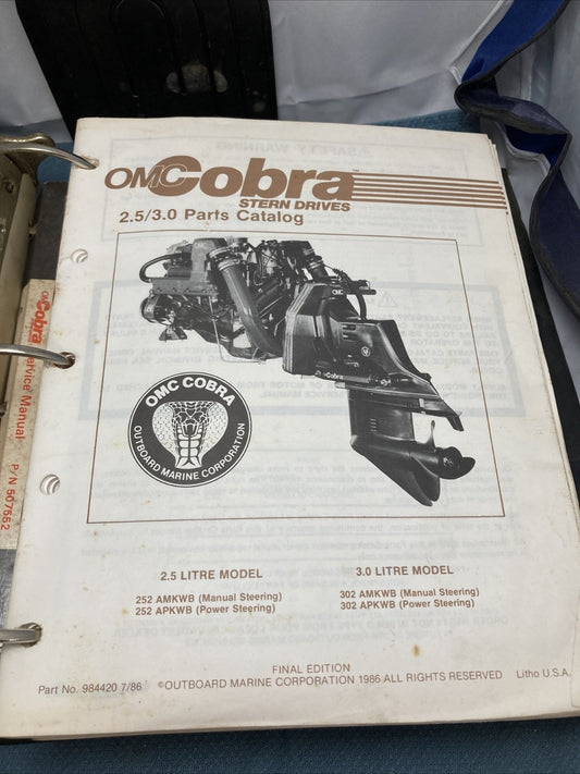 OMC 984416-984423, 984469, 985405-985410, 507605, 507552 CATALOGS/MANUALS