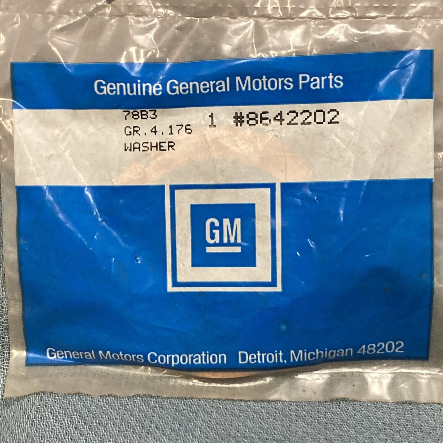 NEW GENUINE GM 8642202 WASHER, REACTION CARRIER SHAFT THRUST 1982-2002 GR 4.176