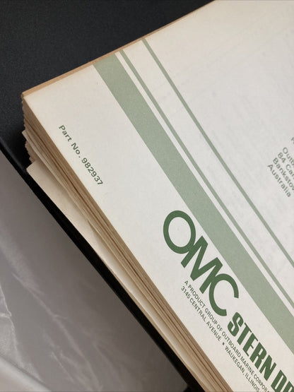 OMC 982534-982884, 982839, 982937-982939, 983167-983441 CATALOGS/MANUAL