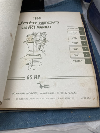 JOHNSON OUTBOARDS JM-6801-JM-6805, JM-6807-JM-6808, JM-6810-JM-6812 MANUALS