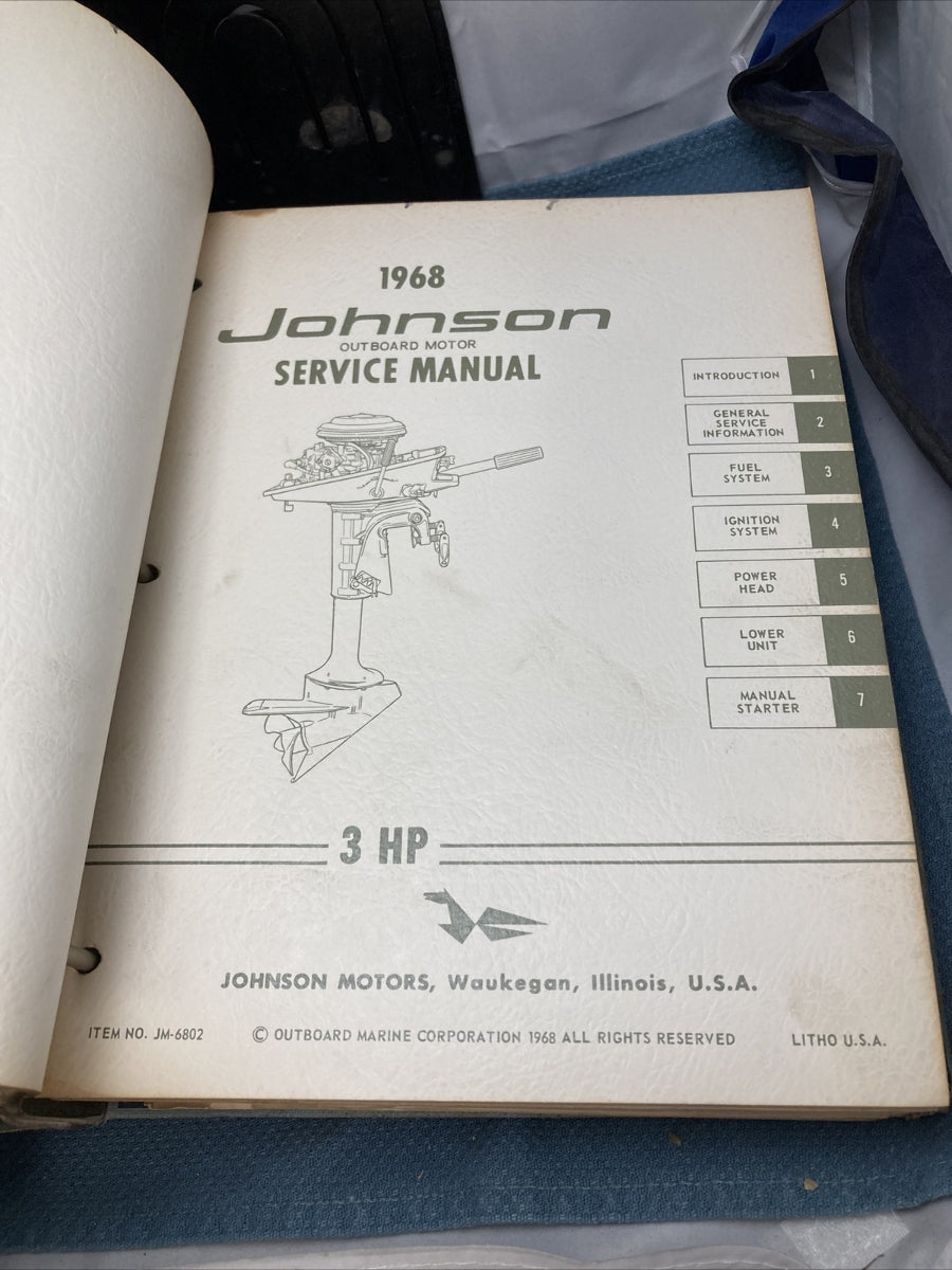 JOHNSON OUTBOARDS JM-6801-JM-6805, JM-6807-JM-6808, JM-6810-JM-6812 MANUALS