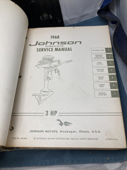 JOHNSON OUTBOARDS JM-6801-JM-6805, JM-6807-JM-6808, JM-6810-JM-6812 MANUALS