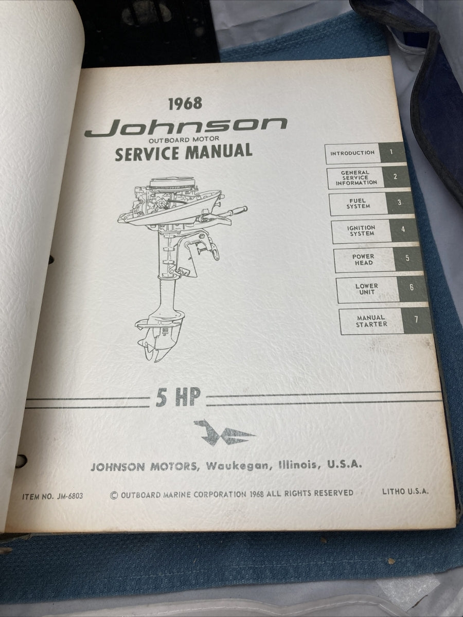 JOHNSON OUTBOARDS JM-6801-JM-6805, JM-6807-JM-6808, JM-6810-JM-6812 MANUALS