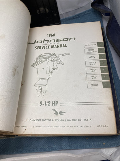 JOHNSON OUTBOARDS JM-6801-JM-6805, JM-6807-JM-6808, JM-6810-JM-6812 MANUALS