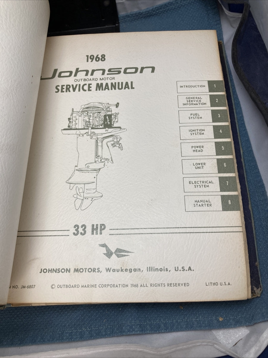 JOHNSON OUTBOARDS JM-6801-JM-6805, JM-6807-JM-6808, JM-6810-JM-6812 MANUALS