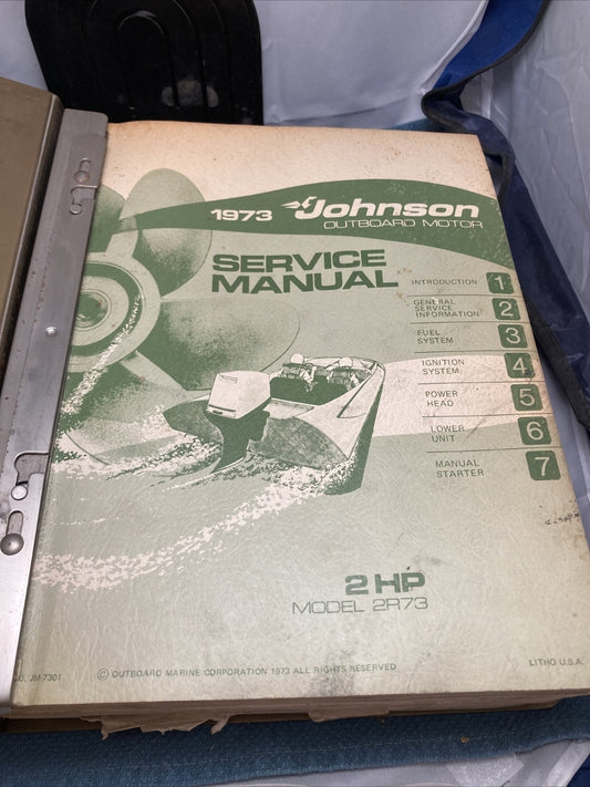 JOHNSON OUTBOARDS JM-7301 - JM-7312 SERVICE MANUALS