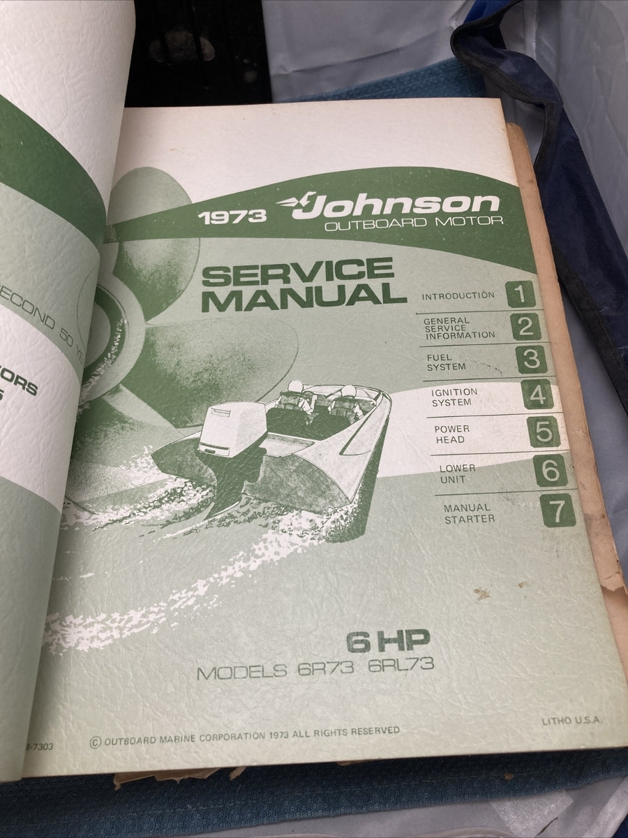 JOHNSON OUTBOARDS JM-7301 - JM-7312 SERVICE MANUALS