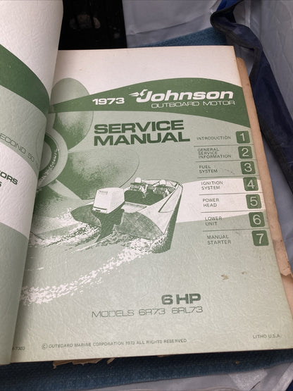 JOHNSON OUTBOARDS JM-7301 - JM-7312 SERVICE MANUALS