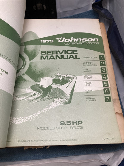 JOHNSON OUTBOARDS JM-7301 - JM-7312 SERVICE MANUALS