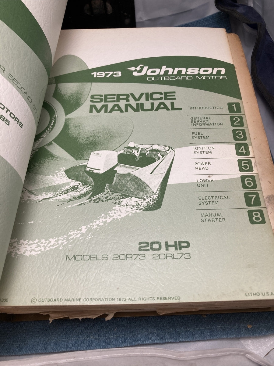 JOHNSON OUTBOARDS JM-7301 - JM-7312 SERVICE MANUALS