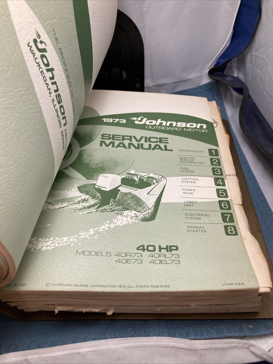 JOHNSON OUTBOARDS JM-7301 - JM-7312 SERVICE MANUALS