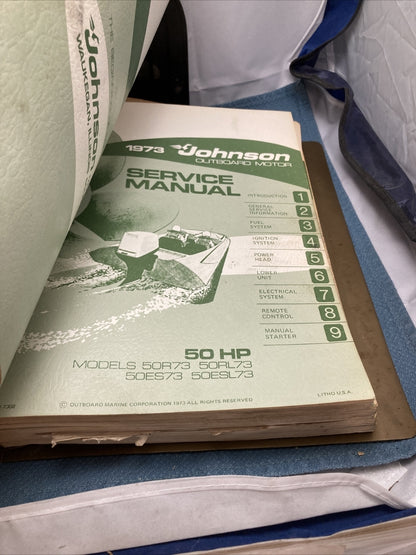 JOHNSON OUTBOARDS JM-7301 - JM-7312 SERVICE MANUALS