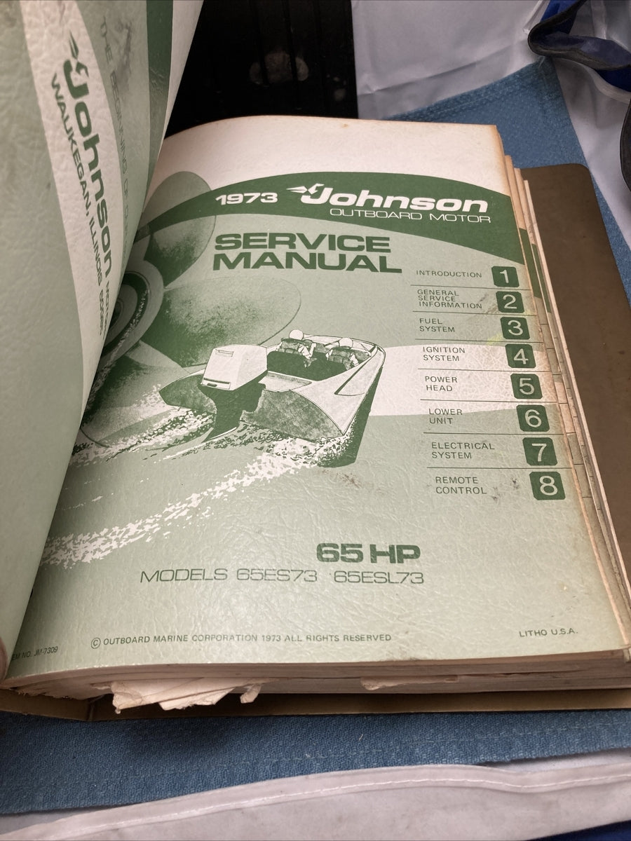 JOHNSON OUTBOARDS JM-7301 - JM-7312 SERVICE MANUALS