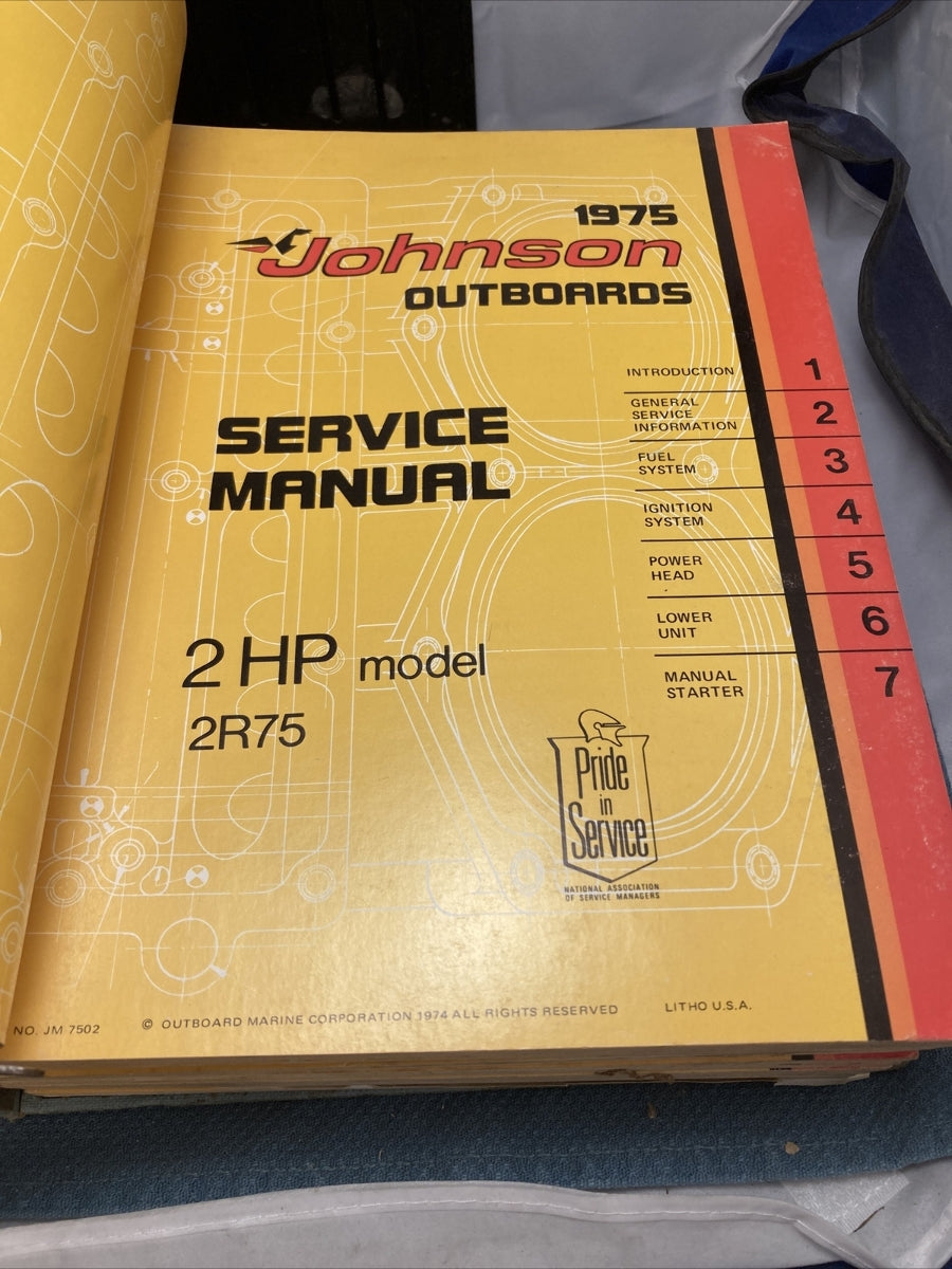 JOHNSON OUTBOARDS JM-7501 - JM-7511, JM-7513 - JM-7514 SERVICE MANUALS