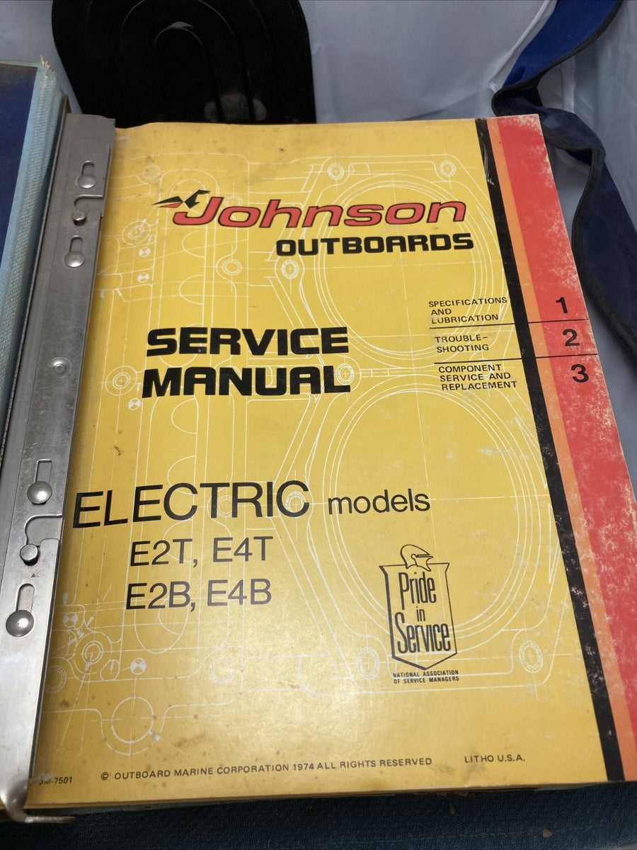 JOHNSON OUTBOARDS JM-7501 - JM-7511, JM-7513 - JM-7514 SERVICE MANUALS