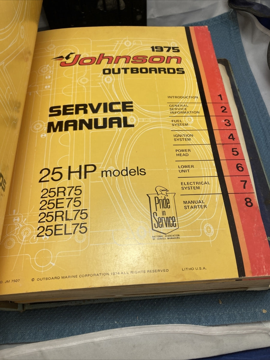 JOHNSON OUTBOARDS JM-7501 - JM-7511, JM-7513 - JM-7514 SERVICE MANUALS