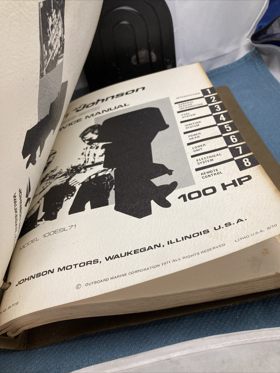 JOHNSON OUTBOARDS JM-7101 - JM-7107, JM-7109 - JM-7111 SERVICE MANUALS