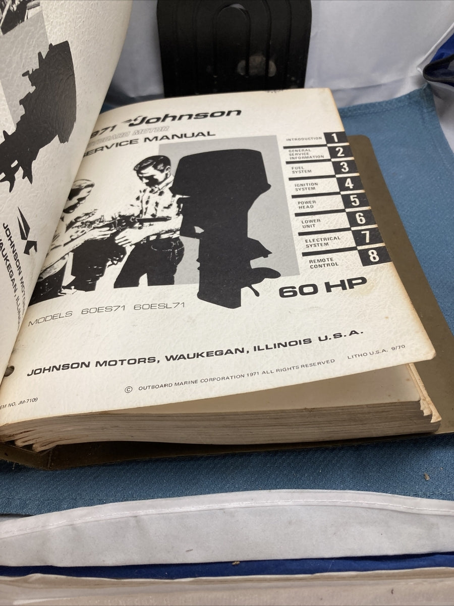 JOHNSON OUTBOARDS JM-7101 - JM-7107, JM-7109 - JM-7111 SERVICE MANUALS