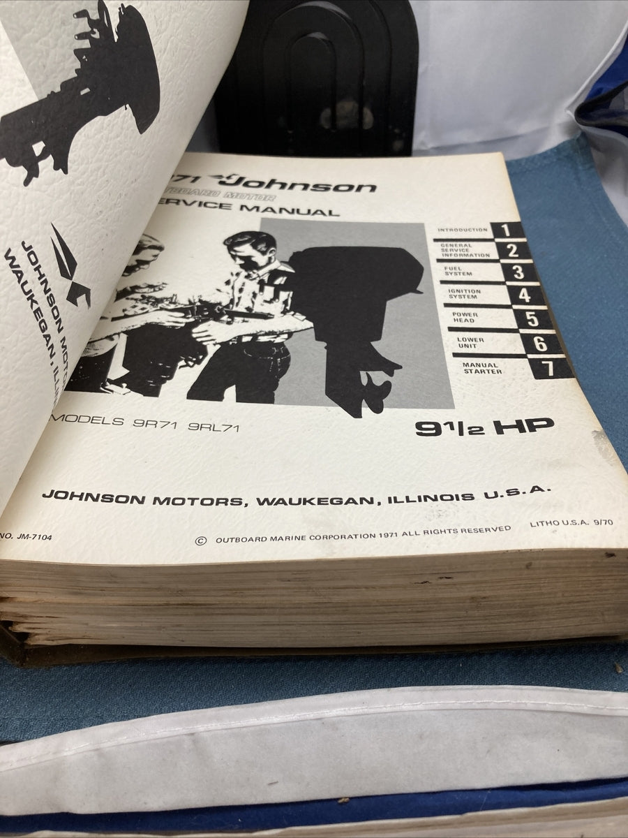 JOHNSON OUTBOARDS JM-7101 - JM-7107, JM-7109 - JM-7111 SERVICE MANUALS