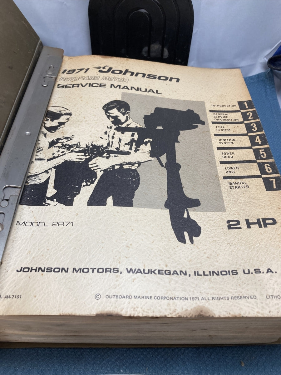 JOHNSON OUTBOARDS JM-7101 - JM-7107, JM-7109 - JM-7111 SERVICE MANUALS