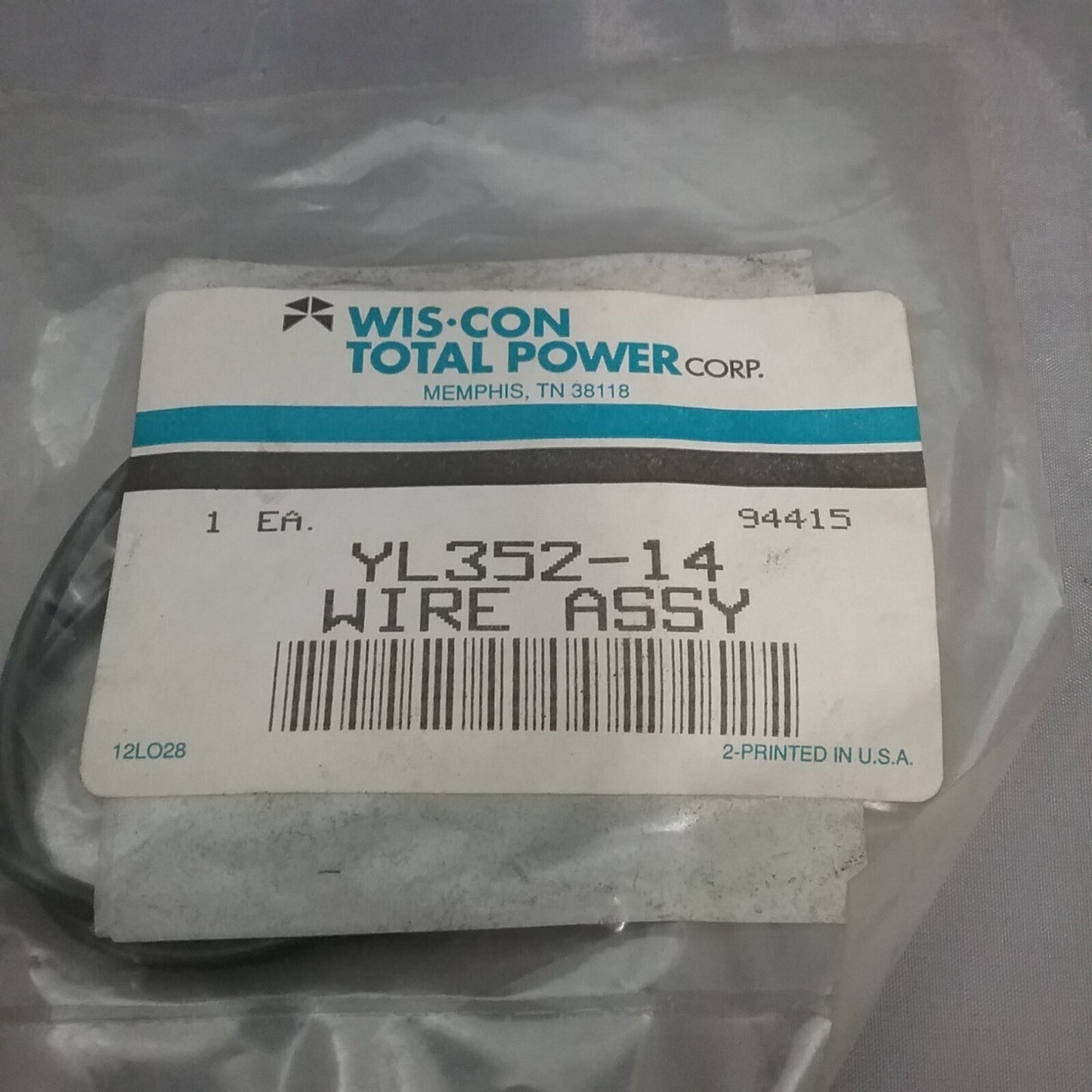 NEW WIS.CON TOTAL POWER YL352-14 WIRE ASSY