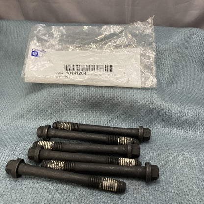 QTY 6 NEW GENUINE GM 10141204 KNURLED BOLT/SCREW, ENGINE CYLINDER HEAD 1985-2000