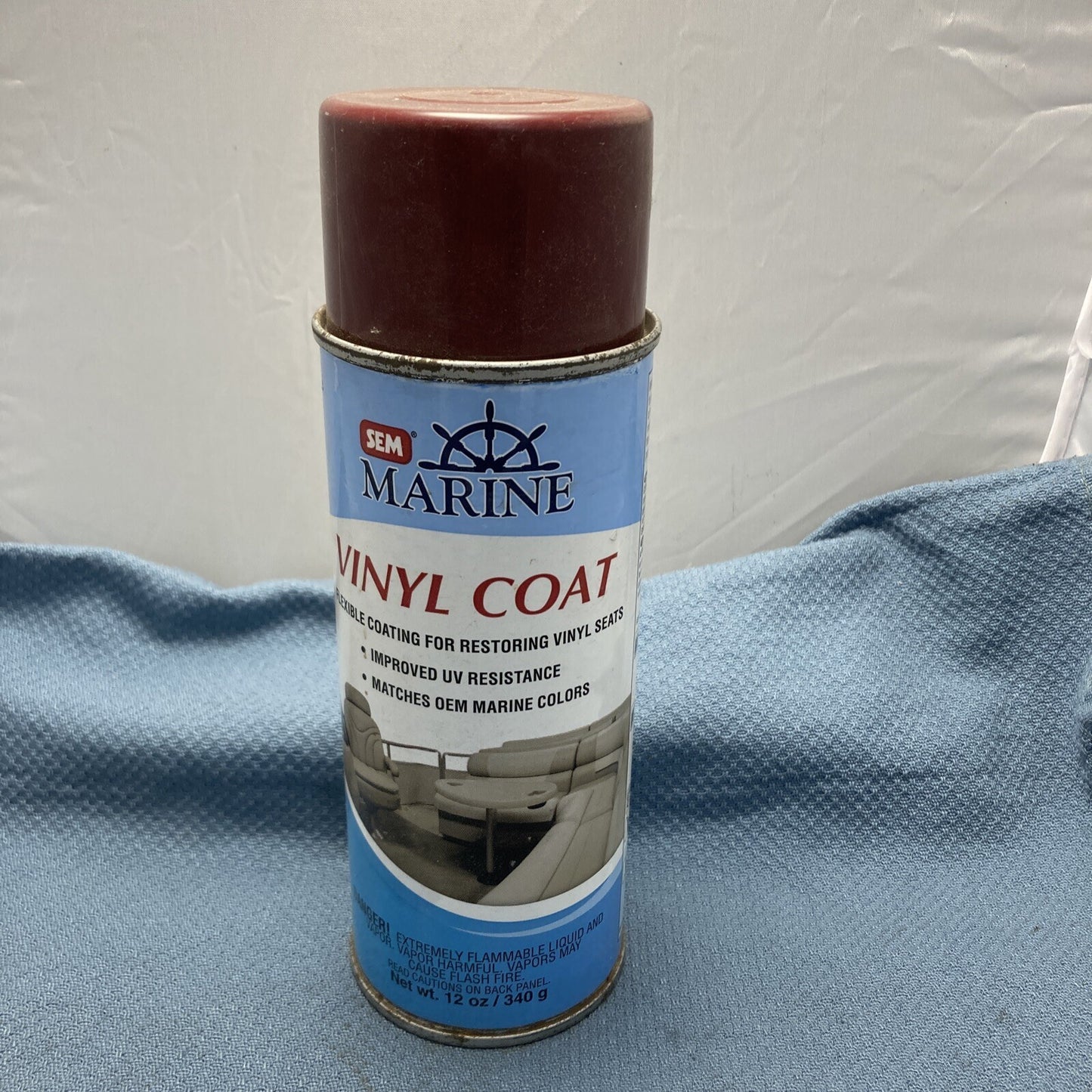 NEW SEM MARINE M25243 VINYL COAT STERLING BURGUNDY 12 OZ
