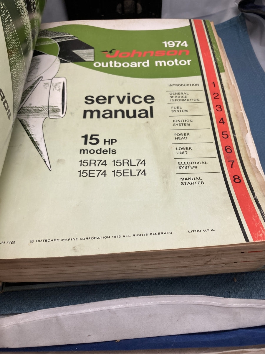 JOHNSON OUTBOARDS JM-7401 - JM-7412 SERVICE MANUALS