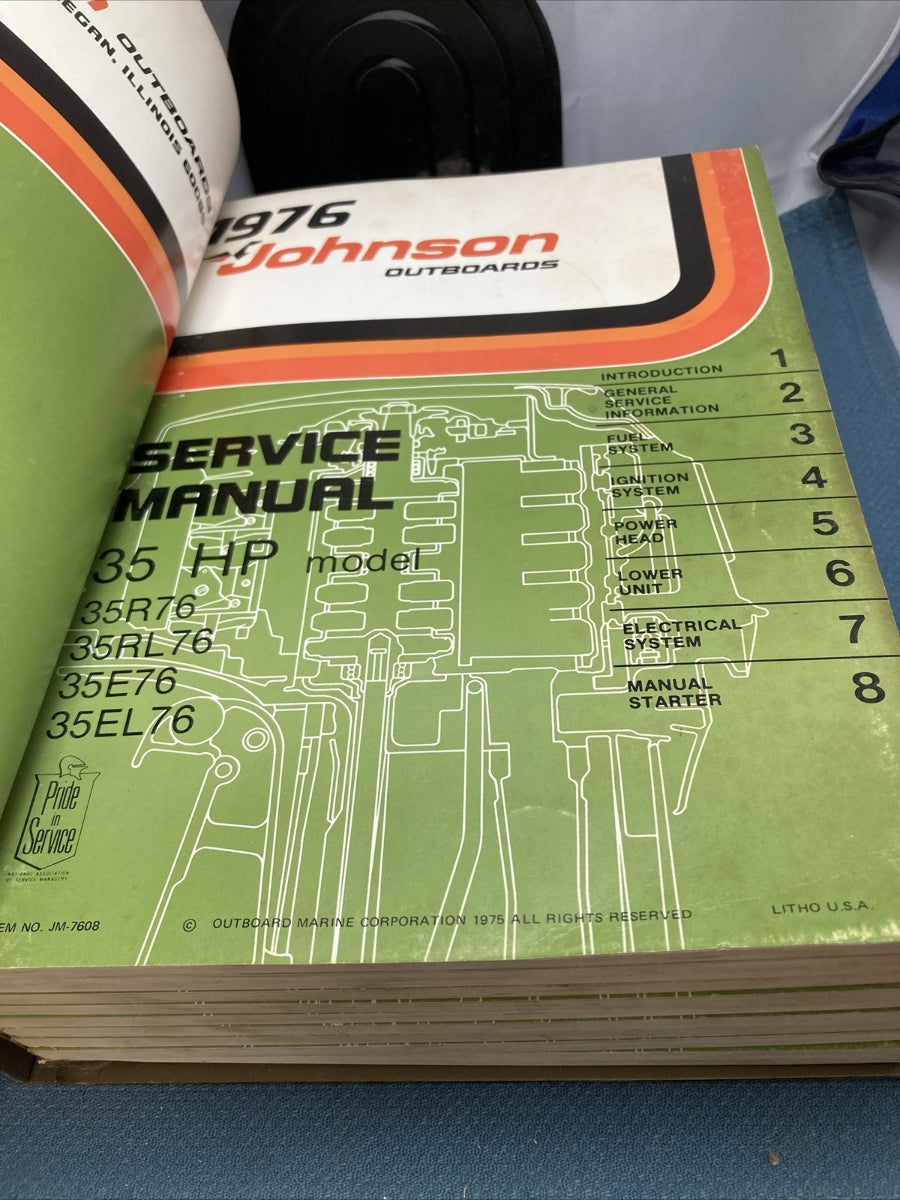 JOHNSON OUTBOARDS JM-7607 - JM-7616 SERVICE MANUALS