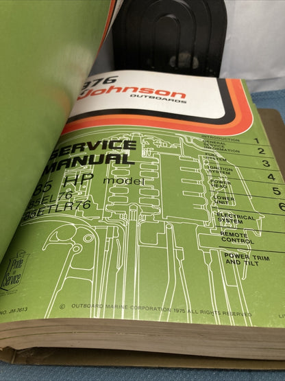 JOHNSON OUTBOARDS JM-7607 - JM-7616 SERVICE MANUALS