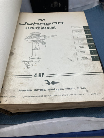 JOHNSON OUTBOARDS JS-4340, JM-6901 - JM-6911 SERVICE MANUALS
