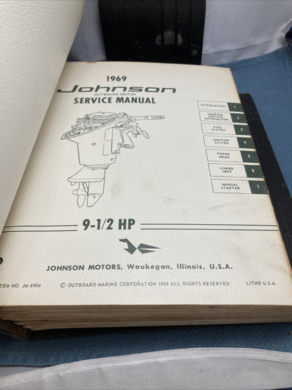 JOHNSON OUTBOARDS JS-4340, JM-6901 - JM-6911 SERVICE MANUALS