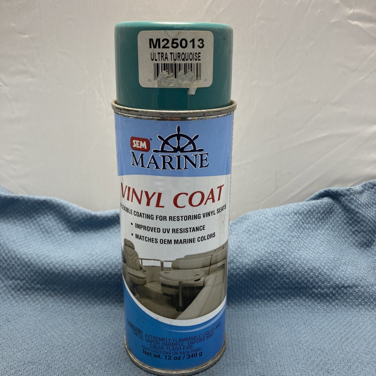 NEW SEM MARINE M25013 VINYL COAT ULTRA TURQUOISE 12 OZ