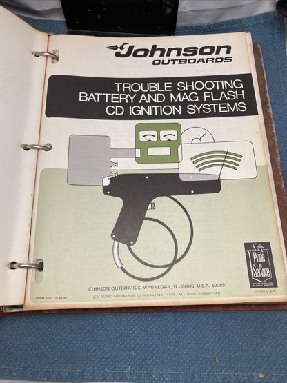 JOHNSON OUTBOARDS TRAINING CENTER SERVICE TECHNICIAN HANDBOOK