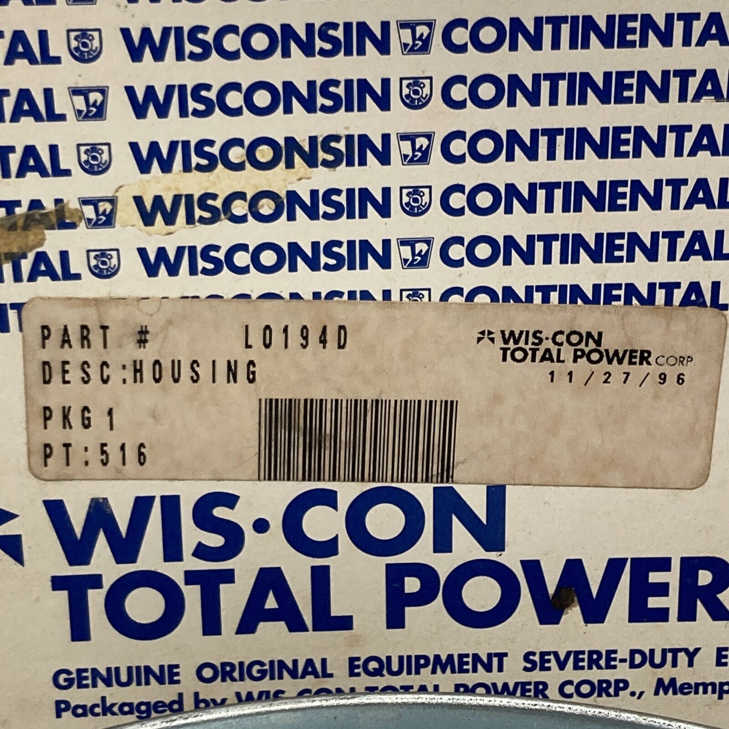NEW WISCONSIN L0194D AIR CLEANER HOUSING